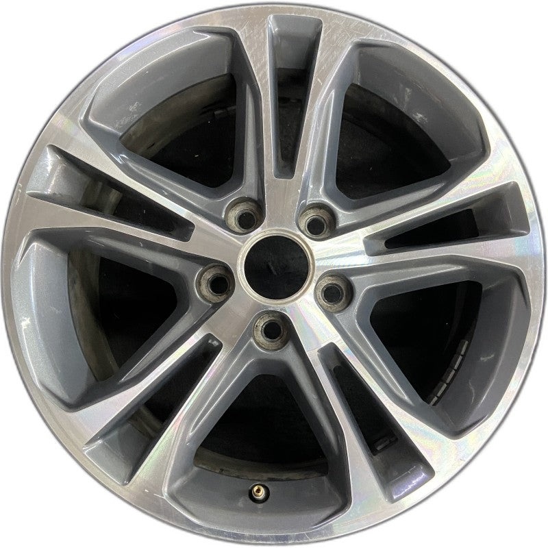 17″ MUSTANG 13 17×7 aluminum 5 split spoke TPMS machined edges inlay machined cap surround Original OEM Wheel Rim