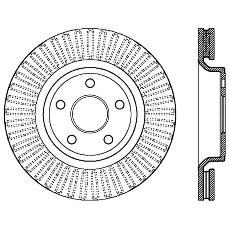 StopTech Slotted Sport Brake Rotor 11-17 Jeep Grand Cherokee (Excludes SRT8)