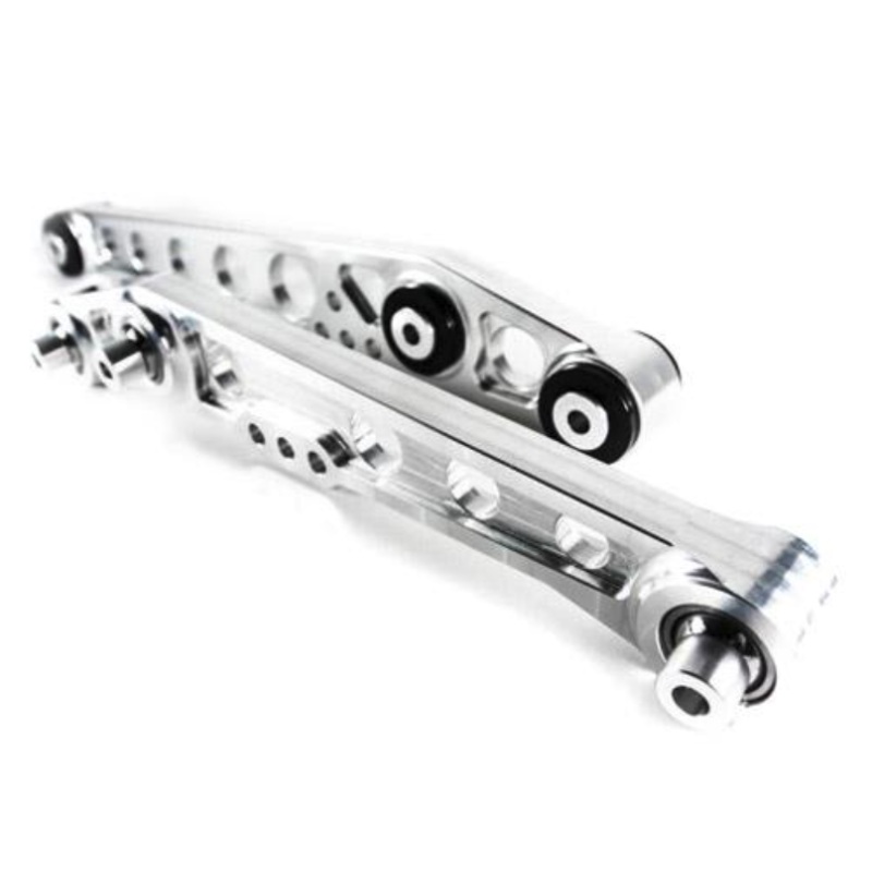 BLOX Racing Billet Rear Lower Control Arms Raw Aluminum Honda 1988-1991 Civic/CRX / 1992-1995 Civic / 1992-1997 Delsol / 1990-1993 Integra / 1994-2001 Integra | BXSS-22203-RAW