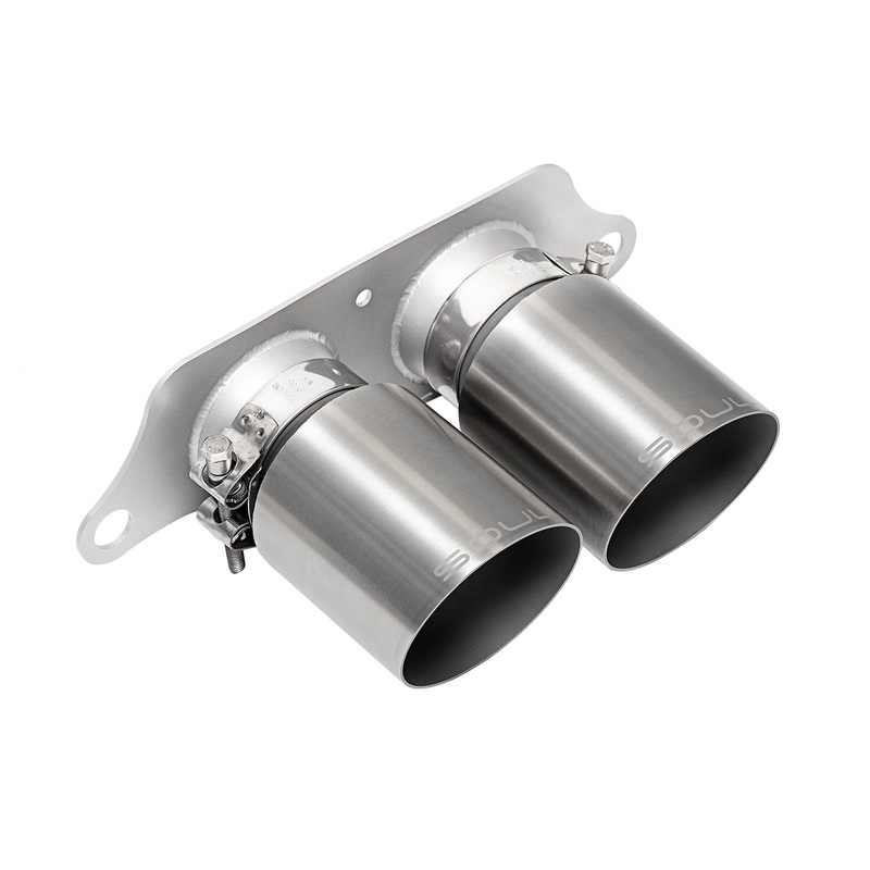 SOUL 14-19 Porsche 991.1 GT3 / GT3 RS Bolt-On Exhaust Tips – 4in Slash Cut Brushed Finish Tips