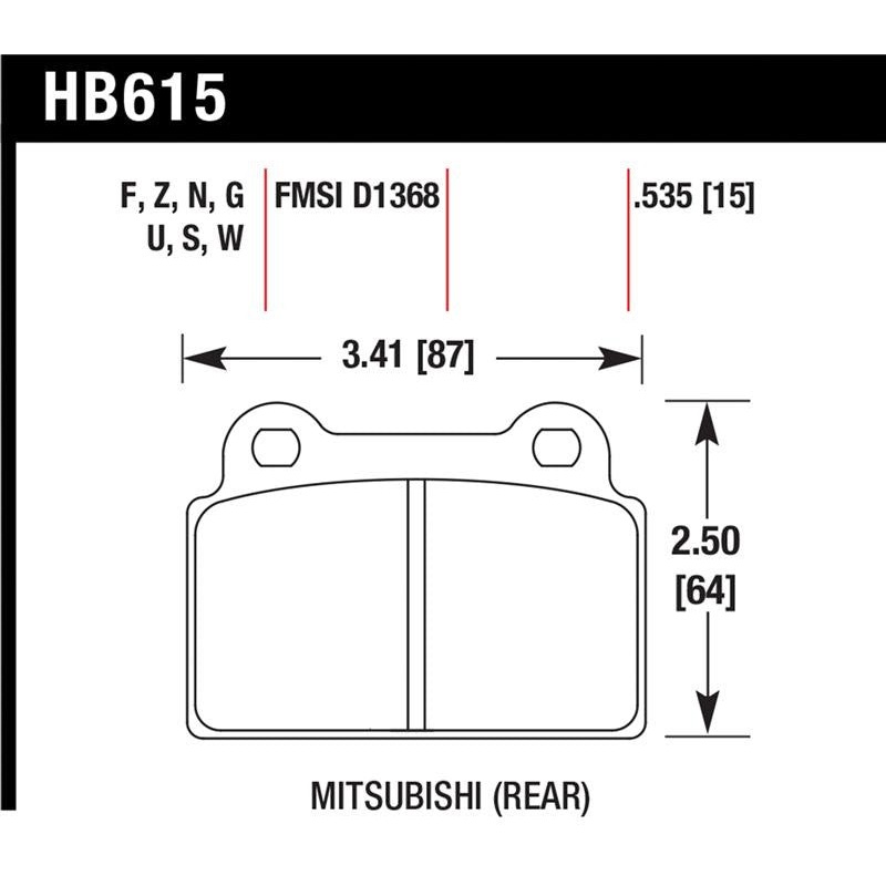 Hawk EVO X HP+ Street Rear Brake Pads