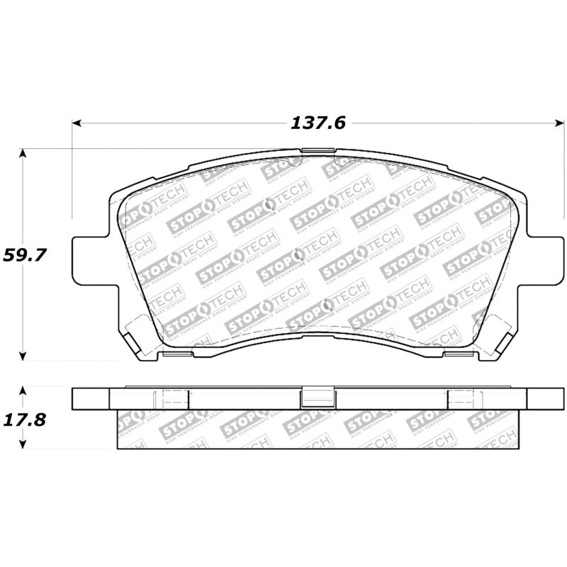 StopTech Street Touring 02-03 WRX Front Brake Pads