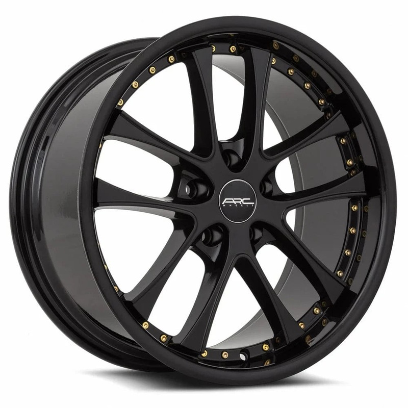 VORS AR5 18″ 5×110 All Black Gold Rivet