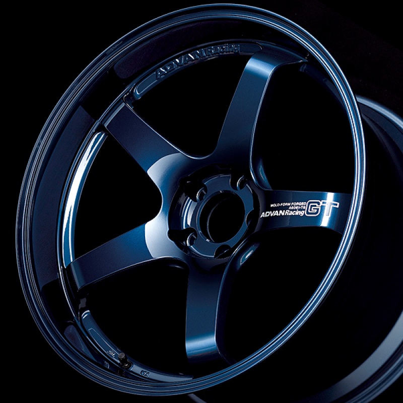 Advan GT 19X9 +20 5-120 – Titanium Blue Wheel