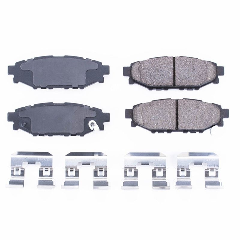 Power Stop 13-16 Subaru BRZ Rear Z17 Evolution Ceramic Brake Pads w/Hardware | 17-1114