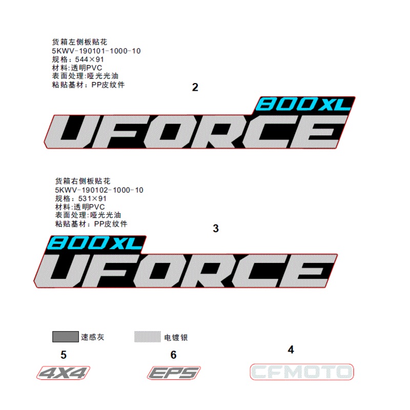 Decal Assembly by CF Moto