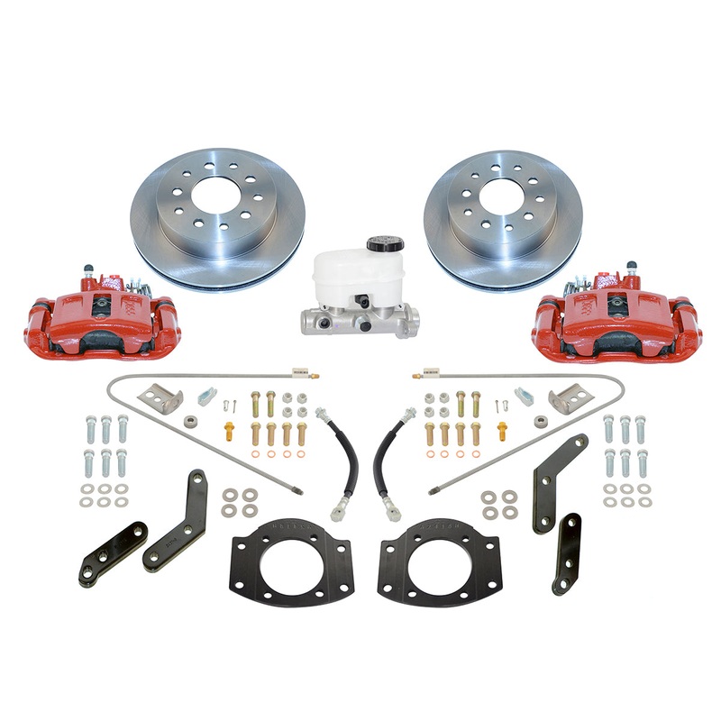 New Direct Fit Rear Drum to Disc Brake Conversion Kit W/Rotors. Red A126-51R