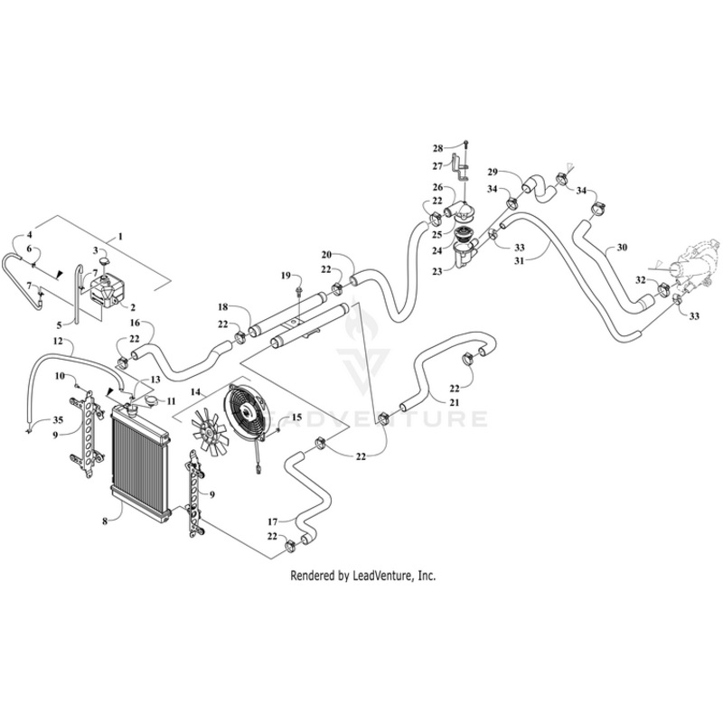 Water Hose Radiator By Arctic Cat