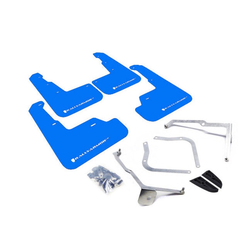Rally Armor UR Mudflaps Blue w/ White Logo – 2015-2021 WRX/STI