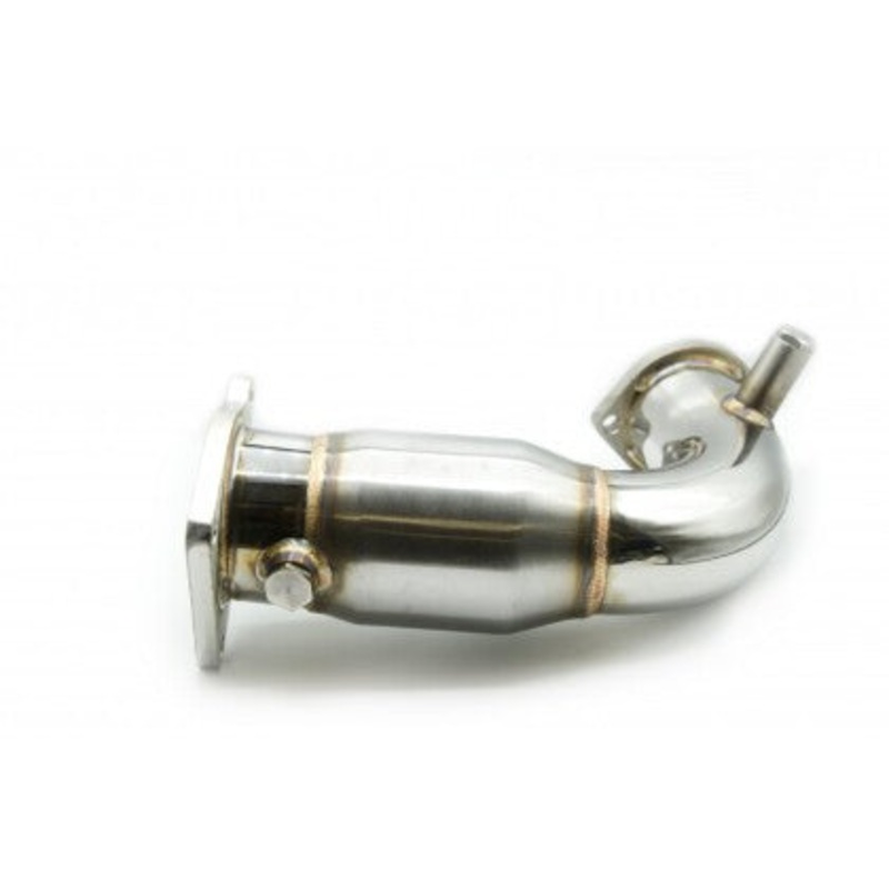 Turbo XS [22-25 WRX] 304SS Front Pipe w/High Flow Catalytic Converter – Front Section | W22-FP-1C