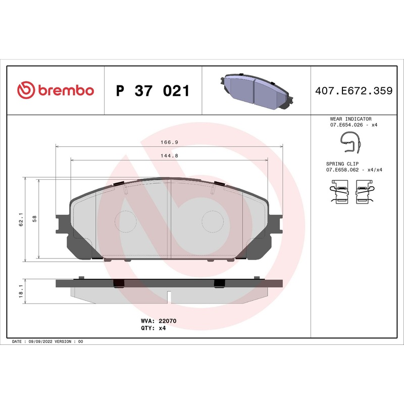 PRIME Low-Met Front Disc Brake Pad Set – P37021
