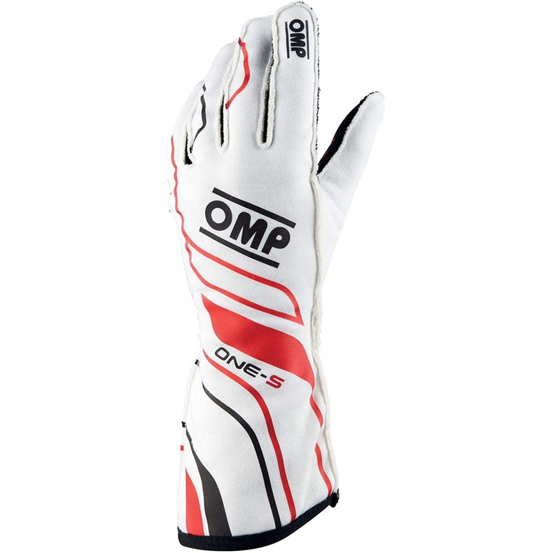 OMP One-S Gloves (FIA 8556-2018) – White | Size Large