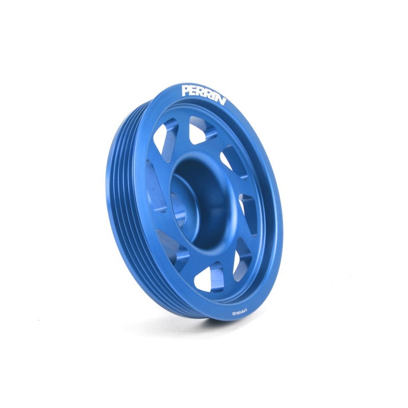 Perrin 93-11 Subaru Impreza / 04-21 STI / 02-14 WRX EJ Engines (w/o AC ONLY) Crank Pulley – Blue