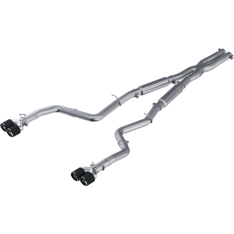 MBRP 3-Inch Street Profile Quad Exit Cat-Back Exhaust w/ Carbon Fiber Tips | 2015 – 2016 Dodge Challenger (S71153CF)