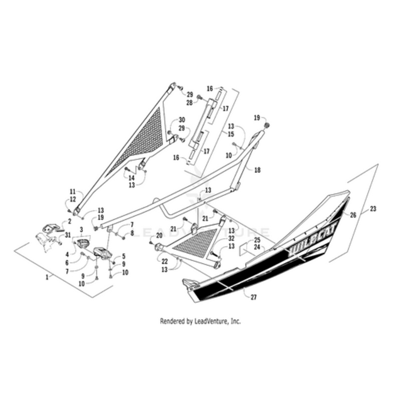 Door Panel-W/Decals-Blk-Right (Inc. 24 And 26-77) by Arctic Cat