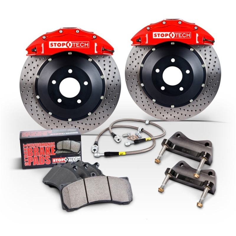 StopTech BMW 14-15 228i/ 12-15 3/4 Series Rear BBK w/Black ST40 Calipers Slotted 345X28mm Rotors