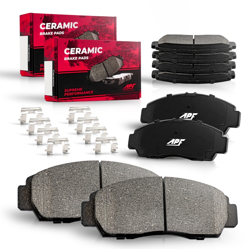 APF Full Ceramic Carbon Fiber Brake Pads Set for 2006-2011 Honda Civic 2.0L