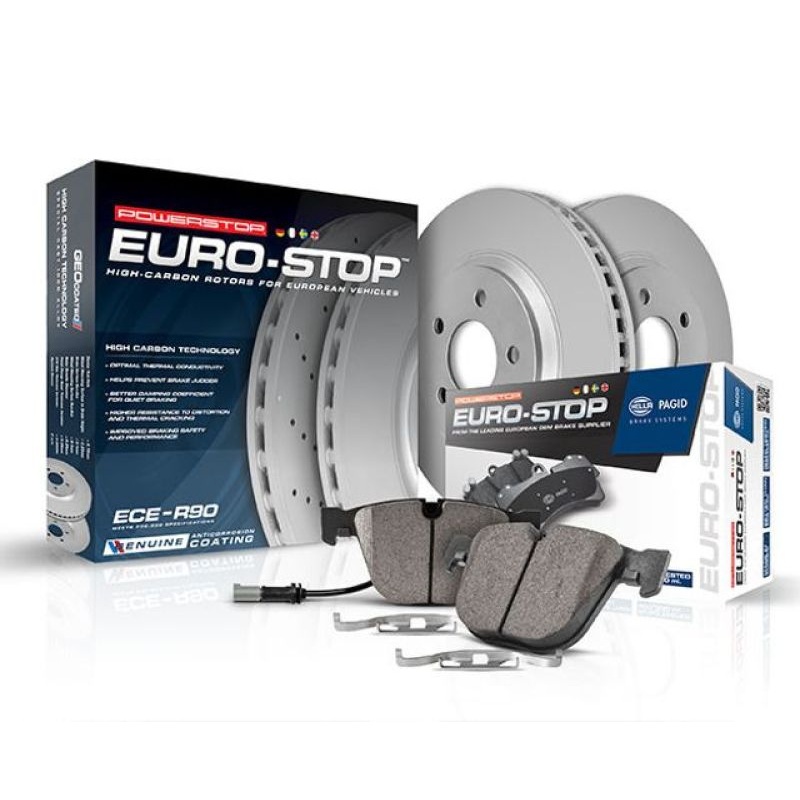 PowerStop Power Stop 06-08 Jaguar S-Type Front Euro-Stop Brake Kit