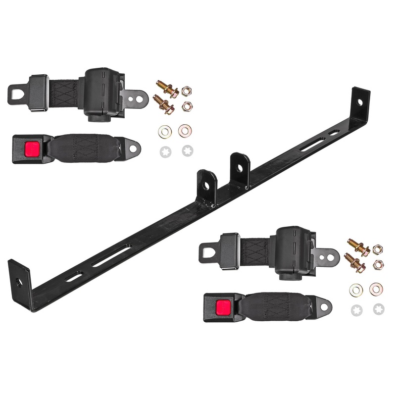 Universal 2 Passenger Retractable Seat Belt Kit