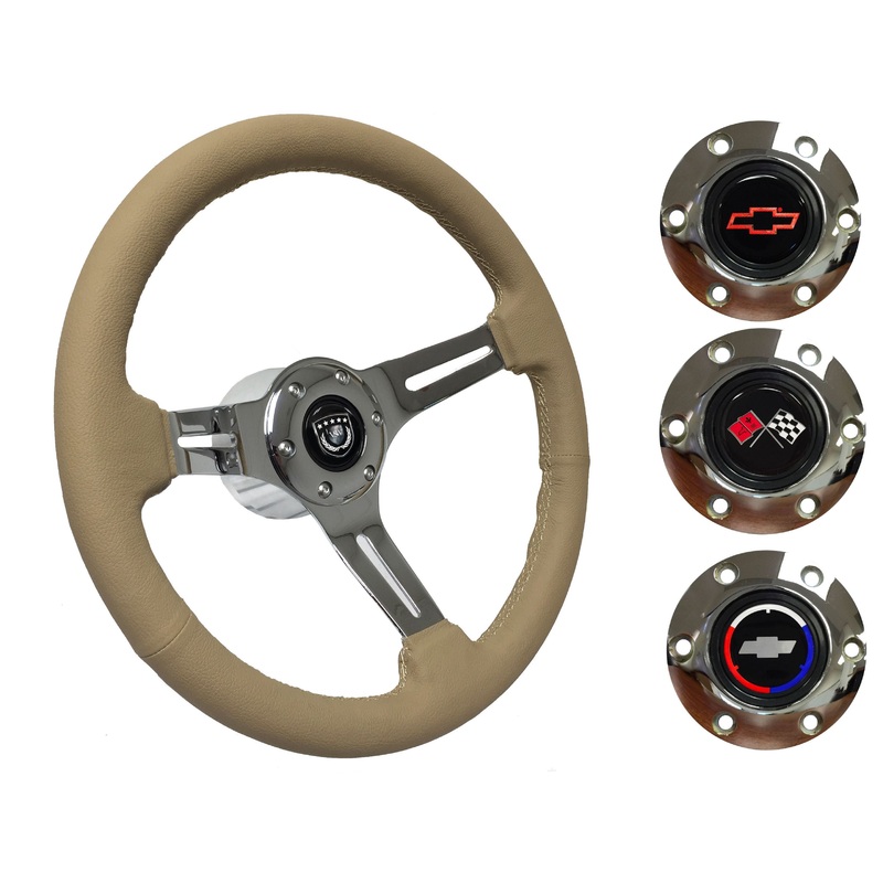 1962-68 Chevy Nova Steering Wheel Kit | Tan Leather | ST3012TAN