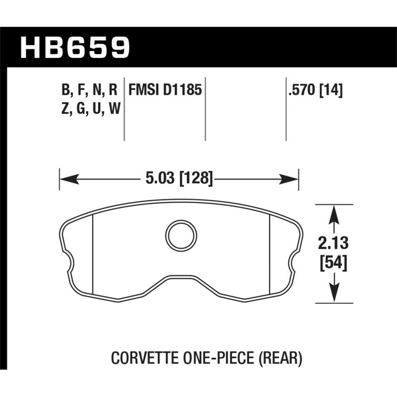 Hawk 06-10 Chevy Corvette (Improved Pad Design) Rear Performance Ceramic Sreet Brake Pads
