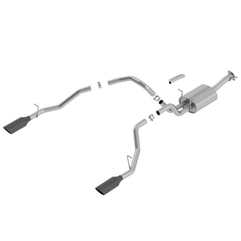 Borla 2019 RAM 1500 5.7L V8 AT 4DR Crew Cab Short Bed S-Type SS Catback Exhaust – Black Chrome Tip