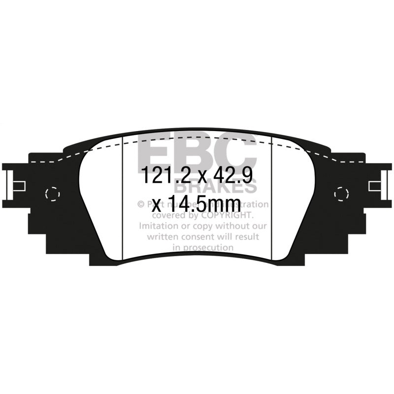 EBC 2016+ Lexus RX350 3.5L Yellowstuff Rear Brake Pads