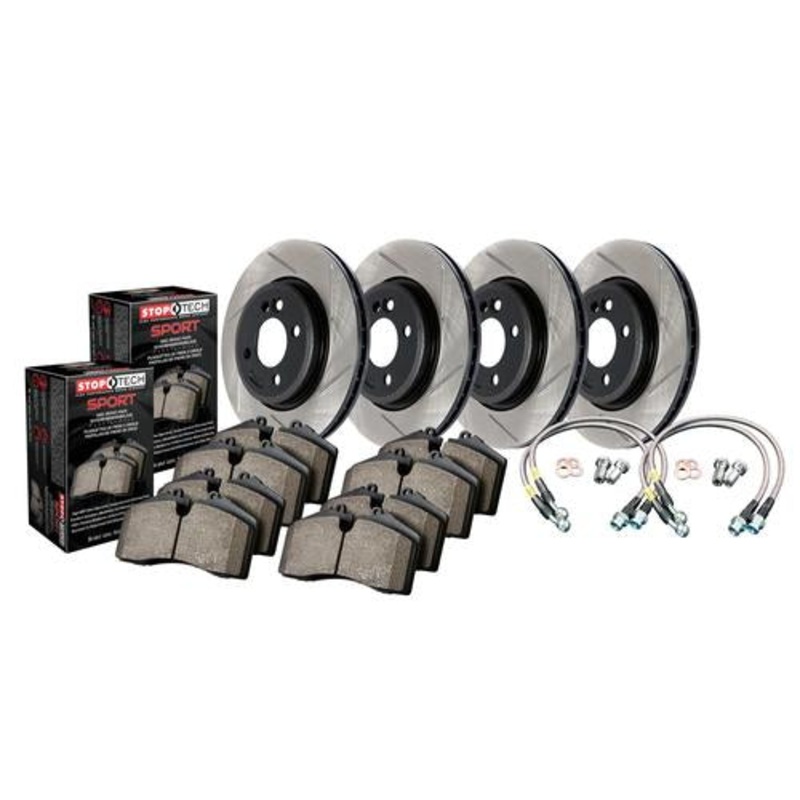StopTech 09-10 Subaru Impreza WRX (Exc STi) Slotted Sport Brake Kit