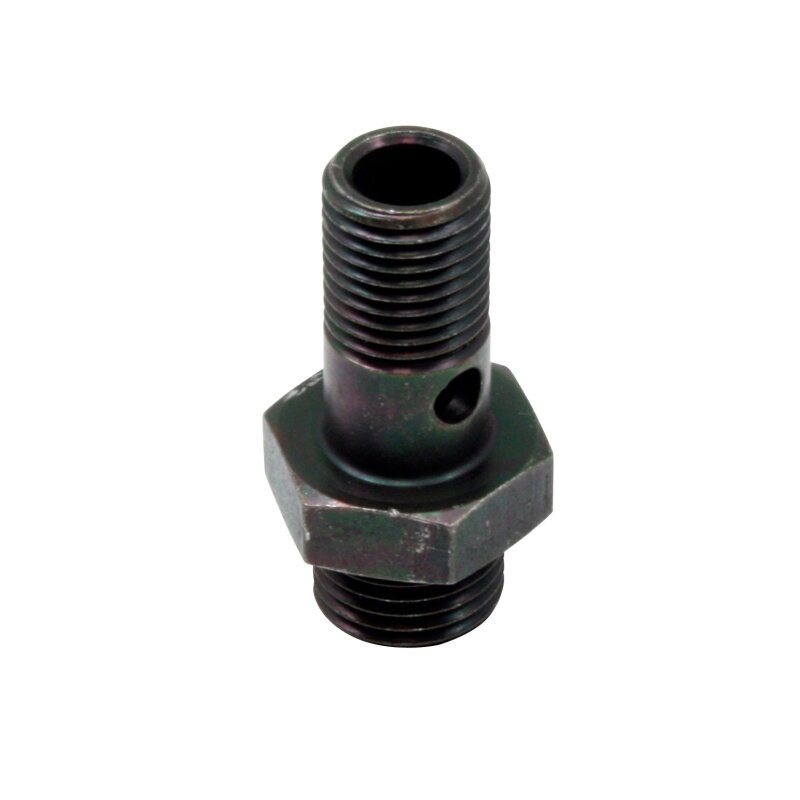 AEM High Volume Fuel Rail Banjo Fitting w/ Hole – Male -6AN ORB thread (9/16in -18)