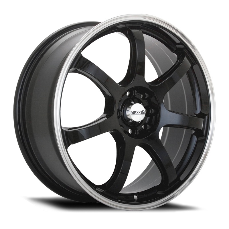 Maxxim Knight 17×7 8×100/114.3 ET40 Gloss Black Lip Polish