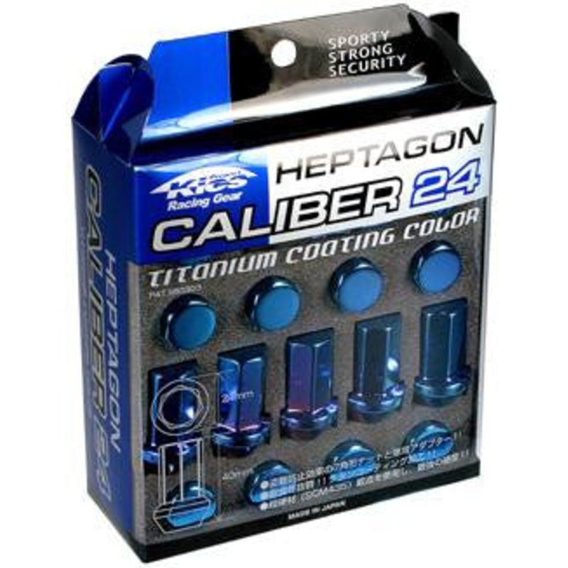 Project Kics Titanium Blue Caliber Lug Nuts