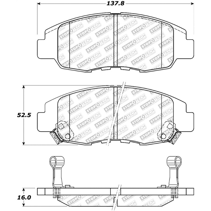 StopTech Street Select Brake Pads – Front/Rear