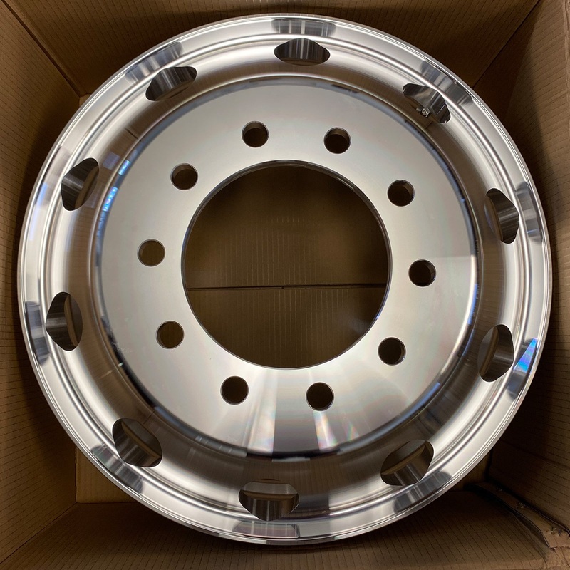 NEW 22.5 x 8.25 Aluminum HD Truck Trailer Wheel Rims Hub Alcoa Style Dually 10 Lug