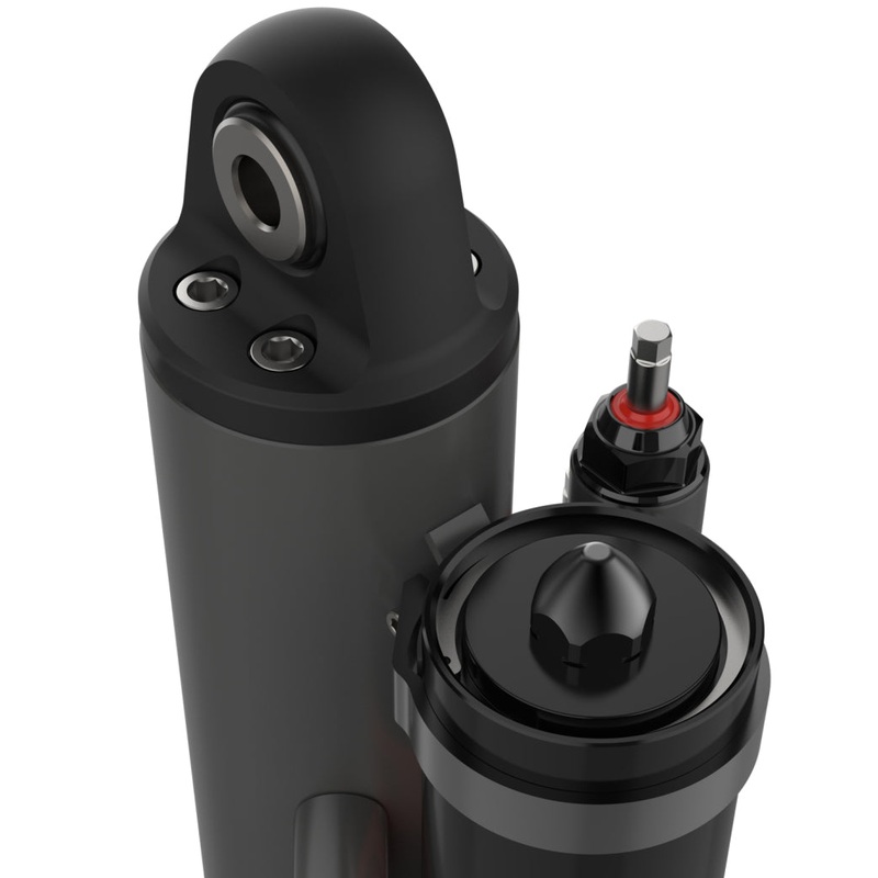 Fox 3.5 Factory Race 3/4in Shaft 5-Tube External Bypass 16in Piggyback Shock – Left