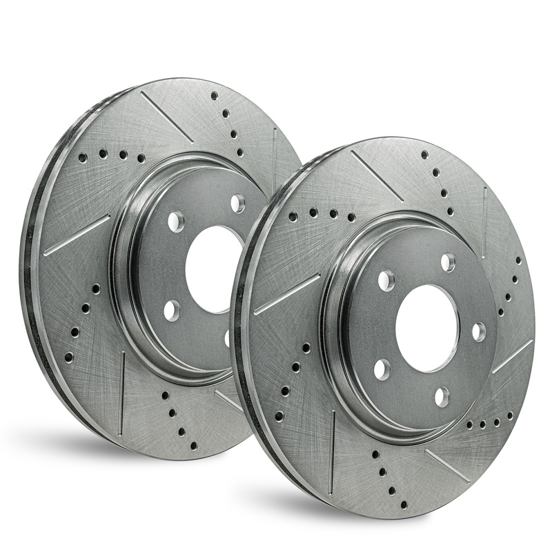 Zinc Drilled/Slotted Rear Rotors for Audi SQ5 Sportback 2021-2022 AWD