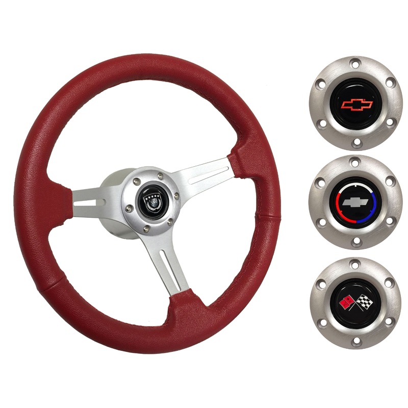 1970-88 Monte Carlo Steering Wheel Kit | Red Leather | ST3014RED