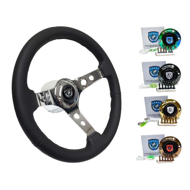 1985-88 BMW 528e Steering Wheel Kit | Black Leather | ST3095