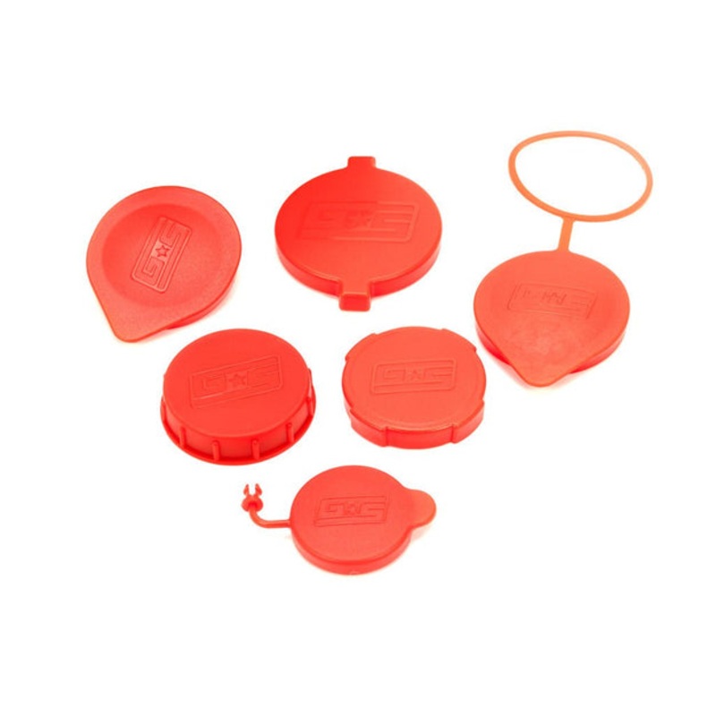 Grimmspeed Red Reservoir Cap Set Most Subaru Models | 120070