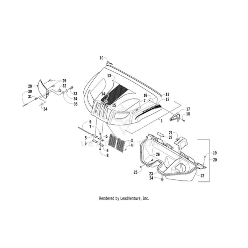 Hood – Assembly Copper (Inc. 2) by Arctic Cat