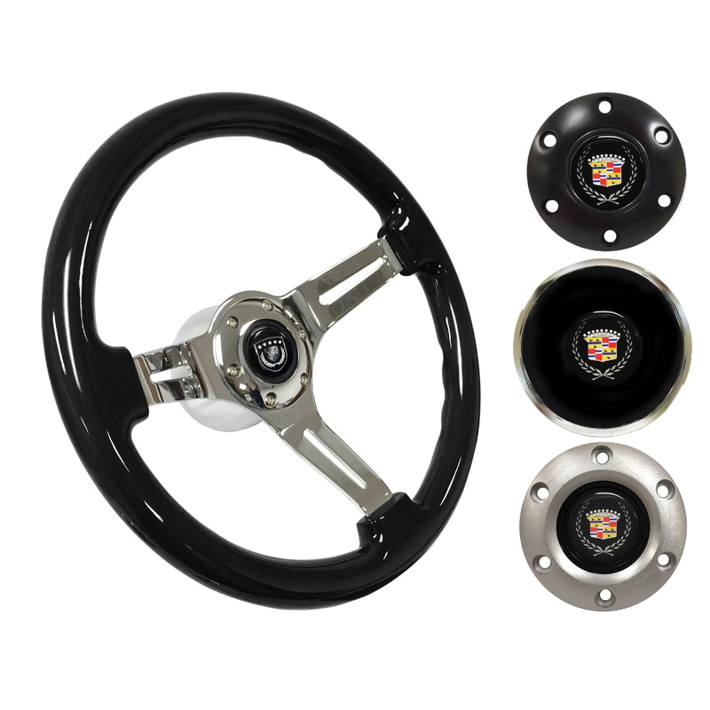 1969-89 Cadillac Telescopic Steering Wheel Kit | Black Ash Wood | ST3072