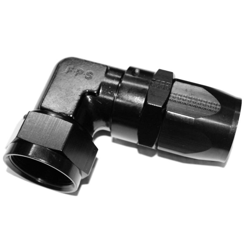 Fragola -16AN x 90 Degree Low Profile Forged Hose End – Black