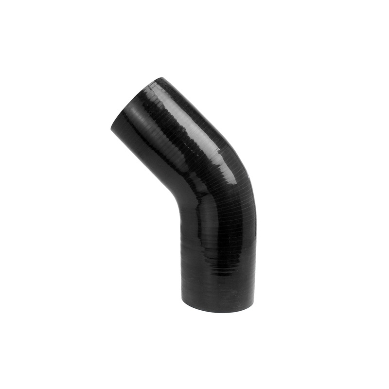 HPS 3″ 4-ply Reinforced Silicone 45 Degree Elbow Coupler | Universal (HTSEC45-300-BLK)