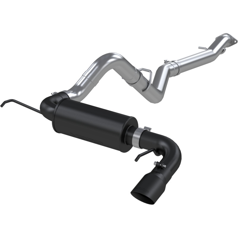 MBRP 3-Inch Armor BLK Street Profile Single Rear Exit Cat-Back Exhaust with Black Tip | 2021 – 2022 Ford Bronco (S5235BLK)