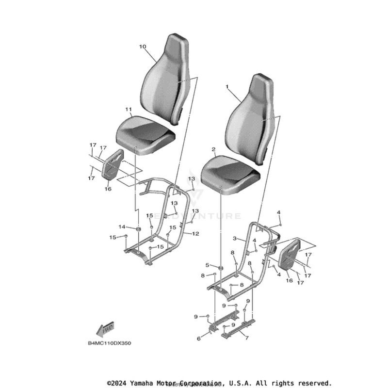 Seat Frame 2 by Yamaha