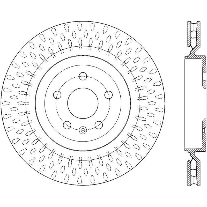 StopTech Power Slot 13-15 Cadillac CTS-V Rear Left Sportstop Slotted Rotor