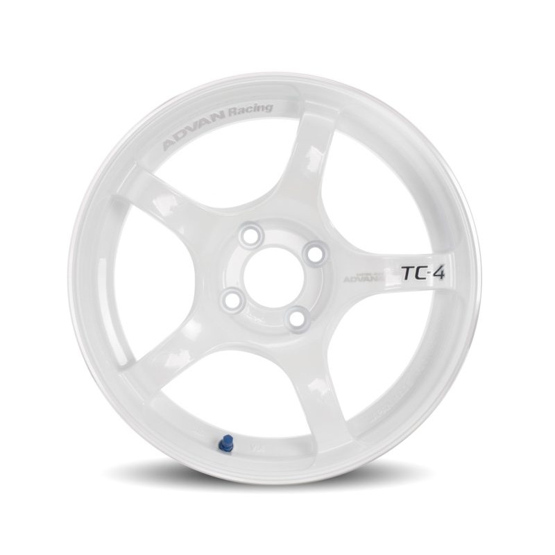Advan TC4 18×10 +25 5-114.3 Racing White and Ring Wheel