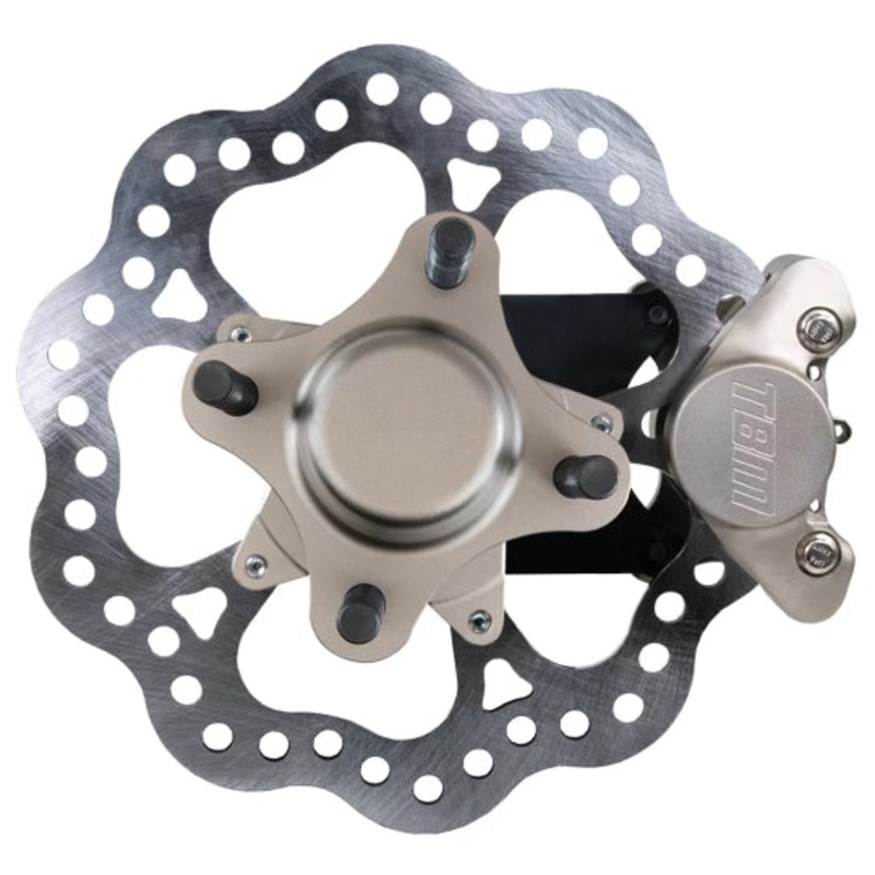 Mustang Fox Body Lightweight Front Drag Brakes 4 Lug (w/ New Aluminum Hub) F1 Caliper – 001-0324-1