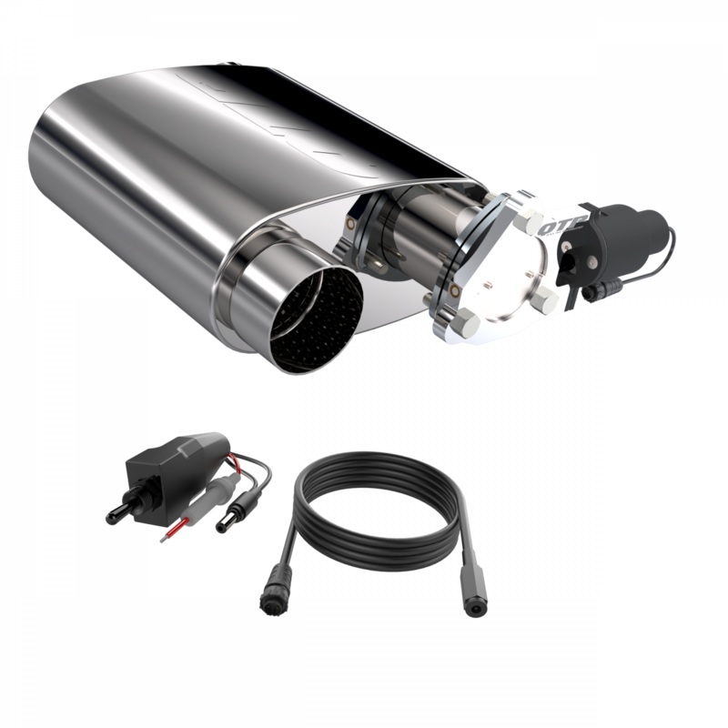 Quick Time Performance 3″ QTP Reverse Screamer Twintronic Muffler Short Case