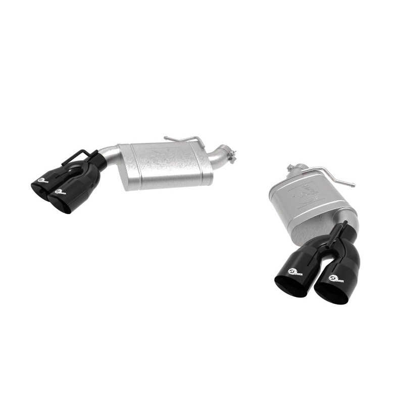 aFe POWER MACH Force-Xp 3in Axle-Back Exhaust 16-20 Chevrolet Camaro SS V8 6.2L w/Mufflers – Black