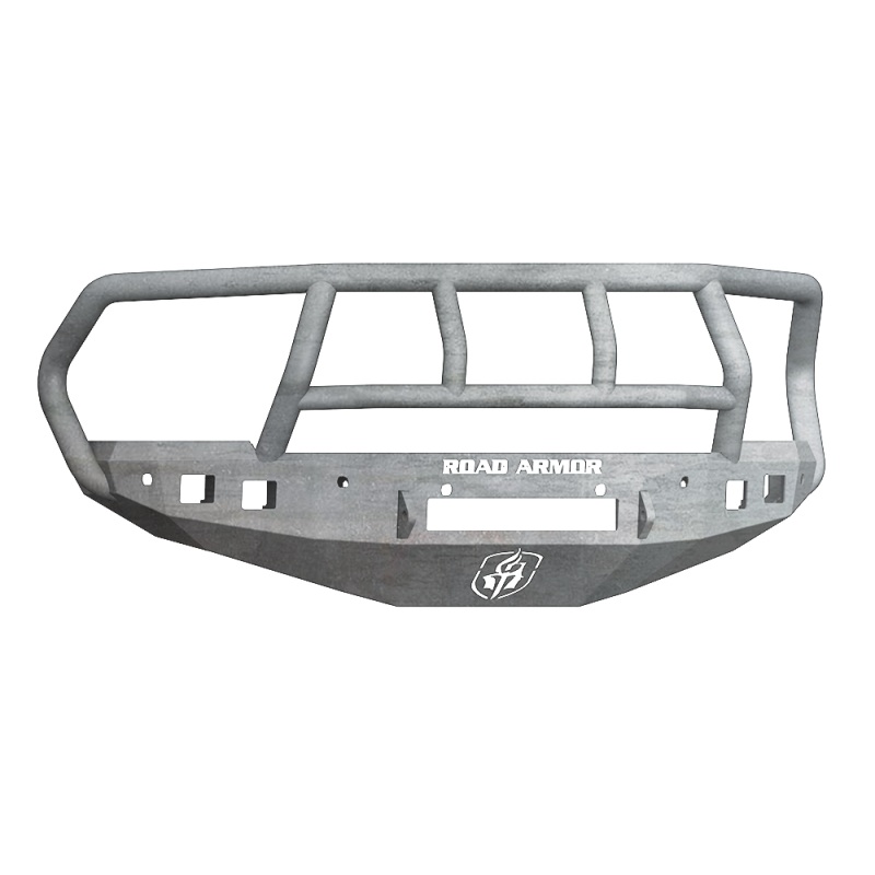 Road Armor 16-18 Ram 2500 Stealth Front Bumper w/Titan II Guard/6 Sensor Holes – Raw